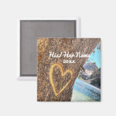 Lake Tahoe Blue Water Tree Heart Love Magneet (Voorkant / Achterkant)