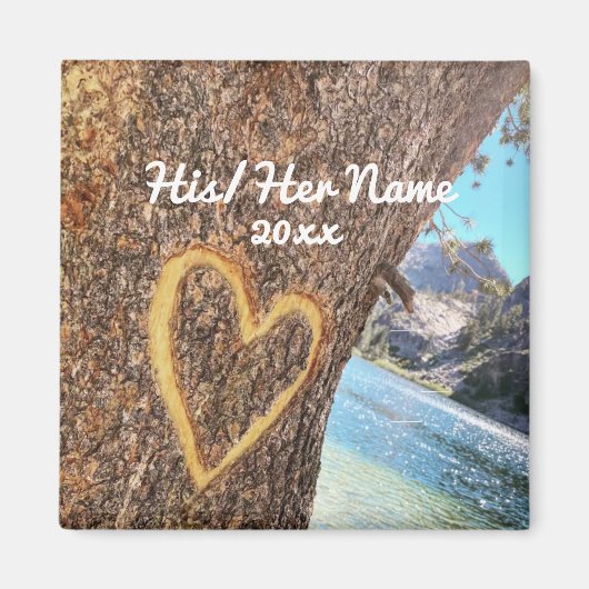 Lake Tahoe Blue Water Tree Heart Love Magneet (Voorkant)