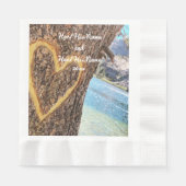 Lake Tahoe Blue Water Tree Heart Love Servet (Voorkant)
