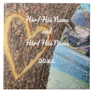 Lake Tahoe Blue Water Tree Heart Love Tegeltje