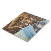 Lake Tahoe Blue Water Tree Heart Love Tegeltje (Zijkant)