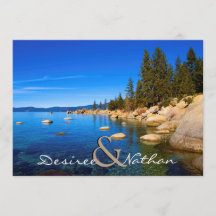 Lake Tahoe bruiloft uitnodiging