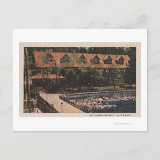 Lake Tahoe, CA - Brockway Resort Lodge Uitzicht Briefkaart (Voorkant)