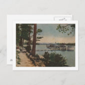 Lake Tahoe, CA - Emerald Bay Uitzicht met Steamer Briefkaart (Voorkant / Achterkant)