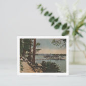 Lake Tahoe, CA - Emerald Bay Uitzicht met Steamer Briefkaart (Staand voorkant)