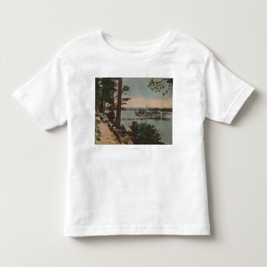 Lake Tahoe, CA - Emerald Bay Uitzicht met Steamer Kinder Shirts (Voorkant)