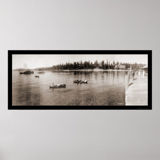 Lake Tahoe, CA Foto 1908 Poster (Voorkant)
