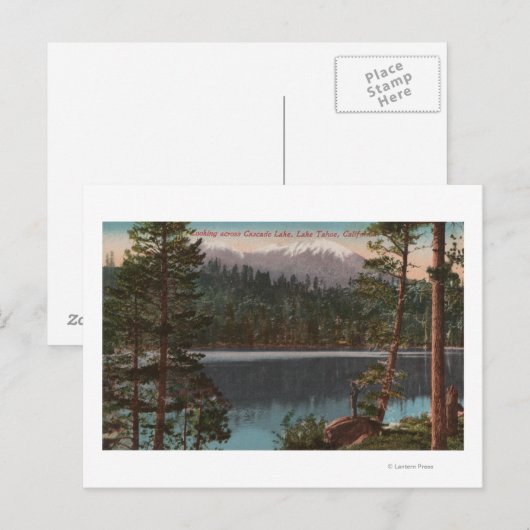 Lake Tahoe, CA - kijkend over het Cascade Lake Briefkaart (Voorkant / Achterkant)