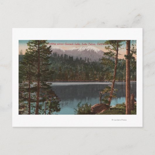 Lake Tahoe, CA - kijkend over het Cascade Lake Briefkaart (Voorkant)