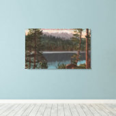 Lake Tahoe, CA - kijkend over het Cascade Lake Canvas Afdruk (Insitu (Houten vloer))