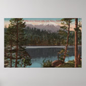 Lake Tahoe, CA - kijkend over het Cascade Lake Poster (Voorkant)