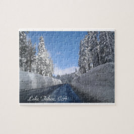 Lake Tahoe, CA met veel Snow Puzzle Legpuzzel