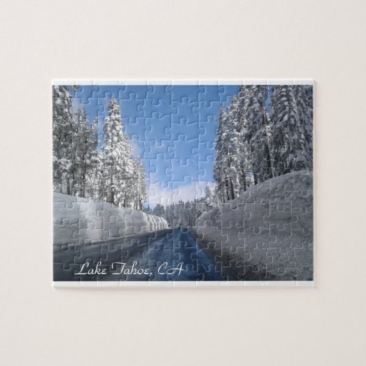 Lake Tahoe, CA met veel Snow Puzzle Legpuzzel (Horizontaal)