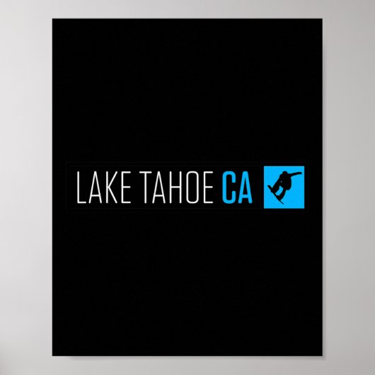 Lake Tahoe Ca Snowboard Box Type Poster (Voorkant)
