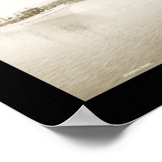 Lake Tahoe, CA Wharf Foto 1906 Poster (Hoek)