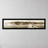 Lake Tahoe, CA Wharf Foto 1906 Poster (Voorkant)