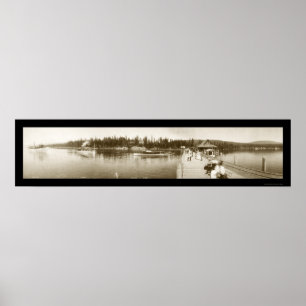 Lake Tahoe, CA Wharf Foto 1906 Poster