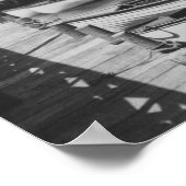 Lake Tahoe, CA - Wooden Boats langs Dock Photo Poster (Hoek)