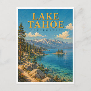 Lake Tahoe California Alpenmeer GeoSaga Briefkaart