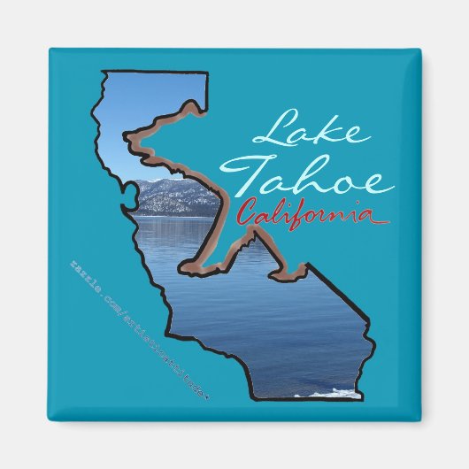 Lake Tahoe California blauw beer omtrekmagneet Magneet (Voorkant)