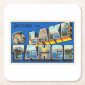 Lake Tahoe California CA Large Letter Briefkaart Kartonnen Onderzetters (Voorkant)