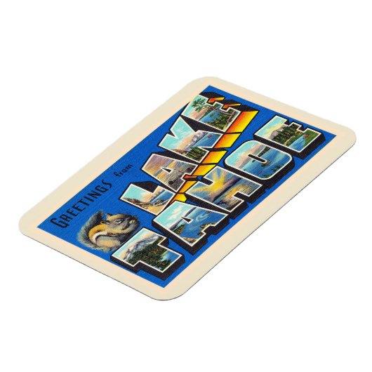 Lake Tahoe California CA Large Letter Briefkaart Magneet (Linkerzijde)