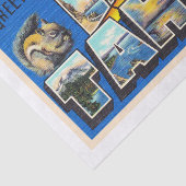 Lake Tahoe California CA Large Letter Briefkaart Tissuepapier (Detail)