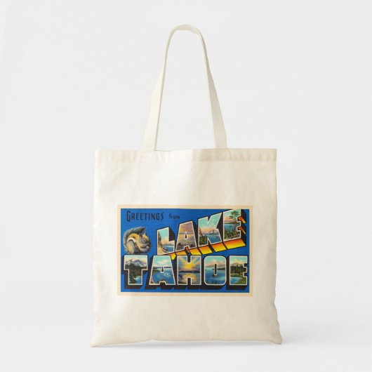Lake Tahoe California CA Large Letter Briefkaart Tote Bag (Voorkant)