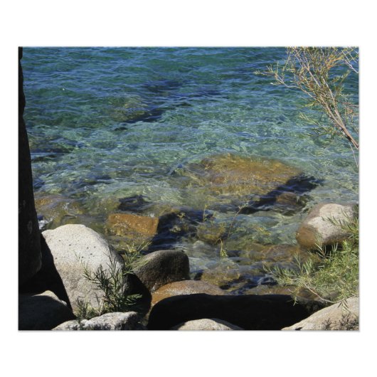 Lake Tahoe California Clear Water Foto Print Afdruk (Voorkant)