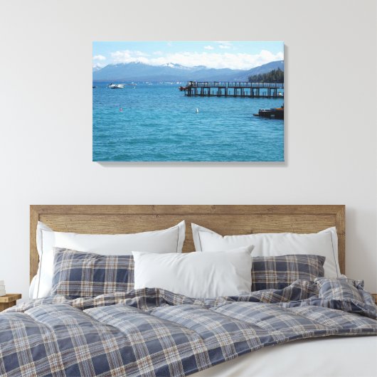 Lake Tahoe California Fotografie Canvas (Insitu (Slaapkamer))
