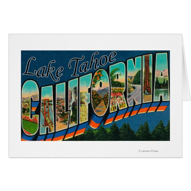 Lake Tahoe, California - Large Letter Scenes 2 (Voorkant Horizontaal)