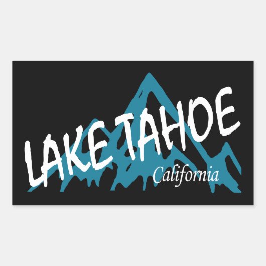 Lake Tahoe California Mountains Rechthoekige Sticker (Voorkant)
