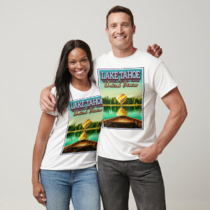 LAKE TAHOE - CALIFORNIA - NEVADA - HOT AIR BALLOON T-SHIRT