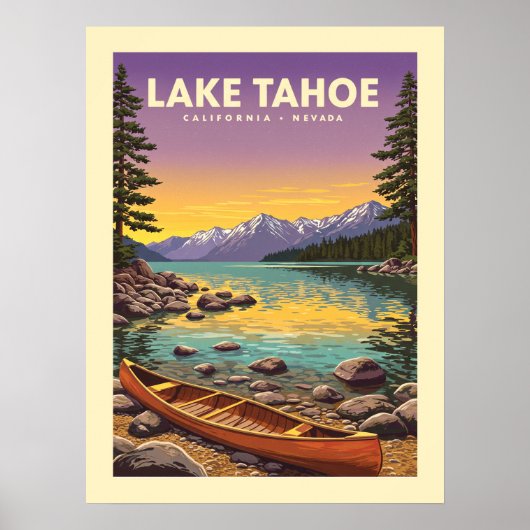  Lake Tahoe California Nevada Poster (Voorkant)