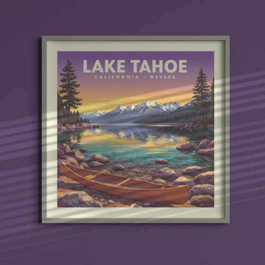 Lake Tahoe California Nevada Poster