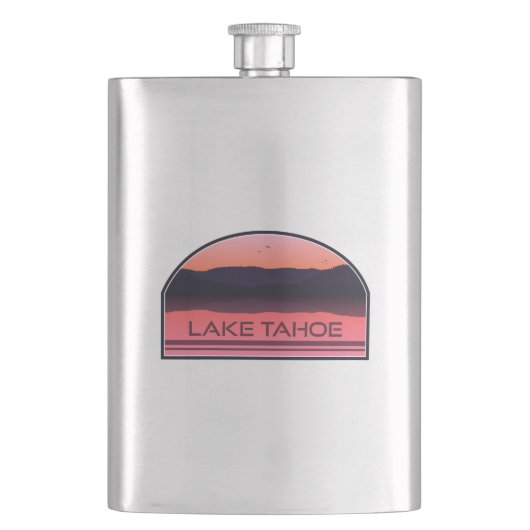 Lake Tahoe California Nevada Red Sunrise Flacon (Voorkant)