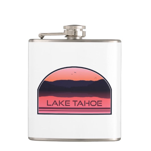 Lake Tahoe California Nevada Red Sunrise Heupfles (Voorkant)