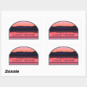 Lake Tahoe California Nevada Red Sunrise Rechthoekige Sticker (Vel)