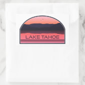 Lake Tahoe California Nevada Red Sunrise Rechthoekige Sticker (Tas)