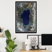 Lake Tahoe California-Nevada Satellite Poster Map (Thuiskantoor)