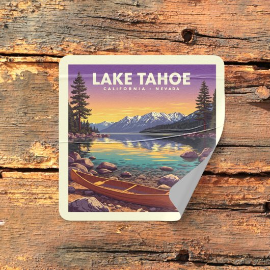 Lake Tahoe California Nevada Vierkante Sticker