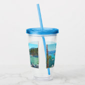 Lake Tahoe California Nevada Vintage Acryl Drinkbeker (Links)