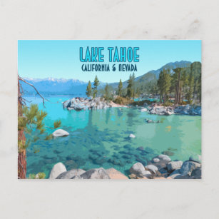 Lake Tahoe California Nevada Vintage Briefkaart