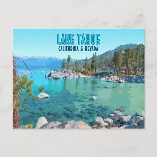 Lake Tahoe California Nevada Vintage Briefkaart (Voorkant)