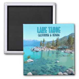 Lake Tahoe California Nevada Vintage Magneet