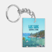 Lake Tahoe California Nevada Vintage Sleutelhanger (Voorkant Links)