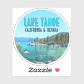 Lake Tahoe California Nevada Vintage Sticker (Vel)