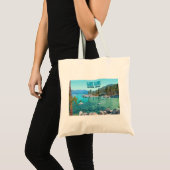 Lake Tahoe California Nevada Vintage Tote Bag (Voorkant (product))