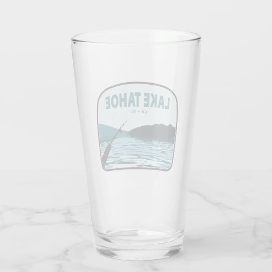 Lake Tahoe California Nevada Vissen Rod Glas (Achterkant)