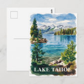 Lake Tahoe California Nevada Waterverf schilderij Briefkaart (Voorkant / Achterkant)